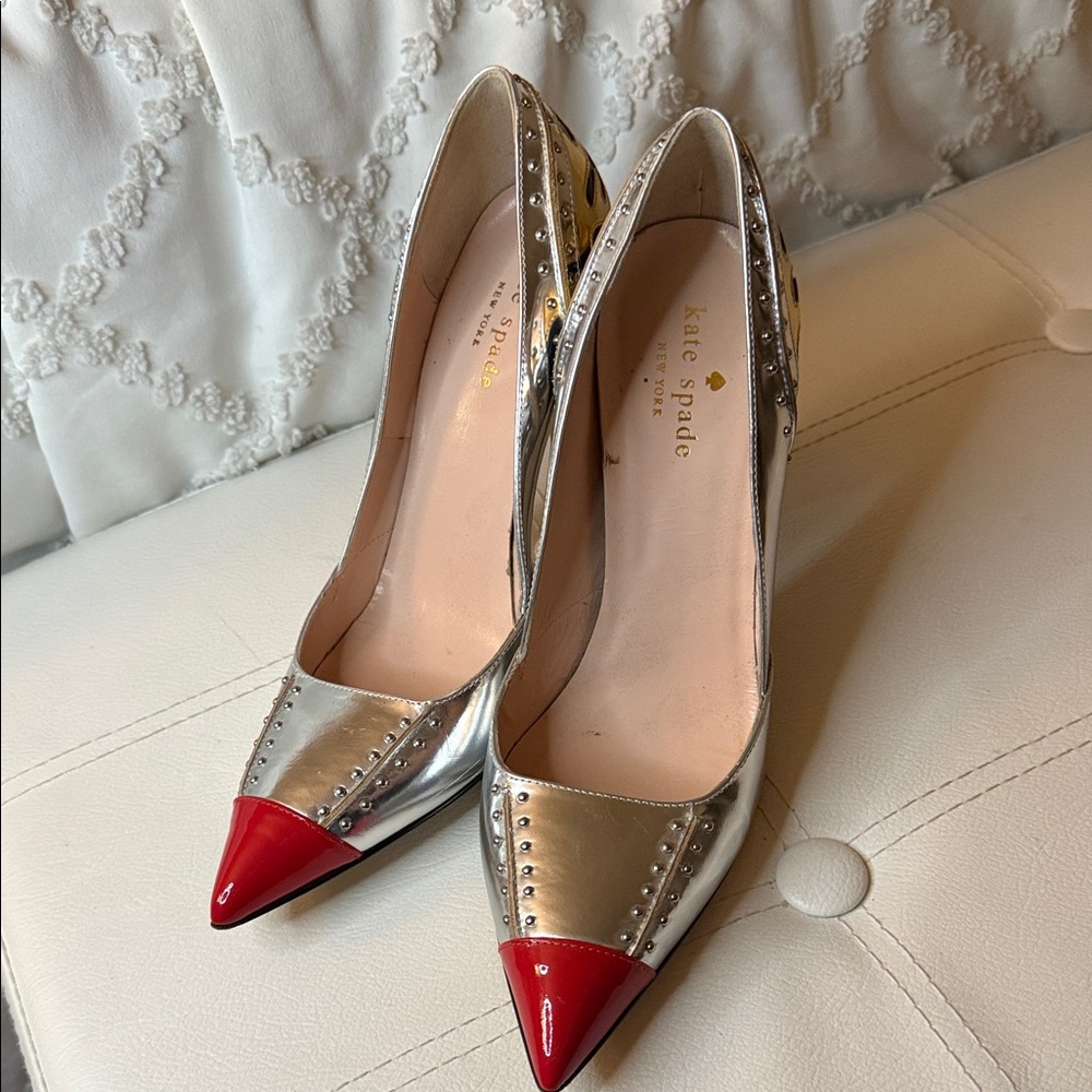 RARE Kate Spade Flame Embossed Stilettos - Picture 3 of 8